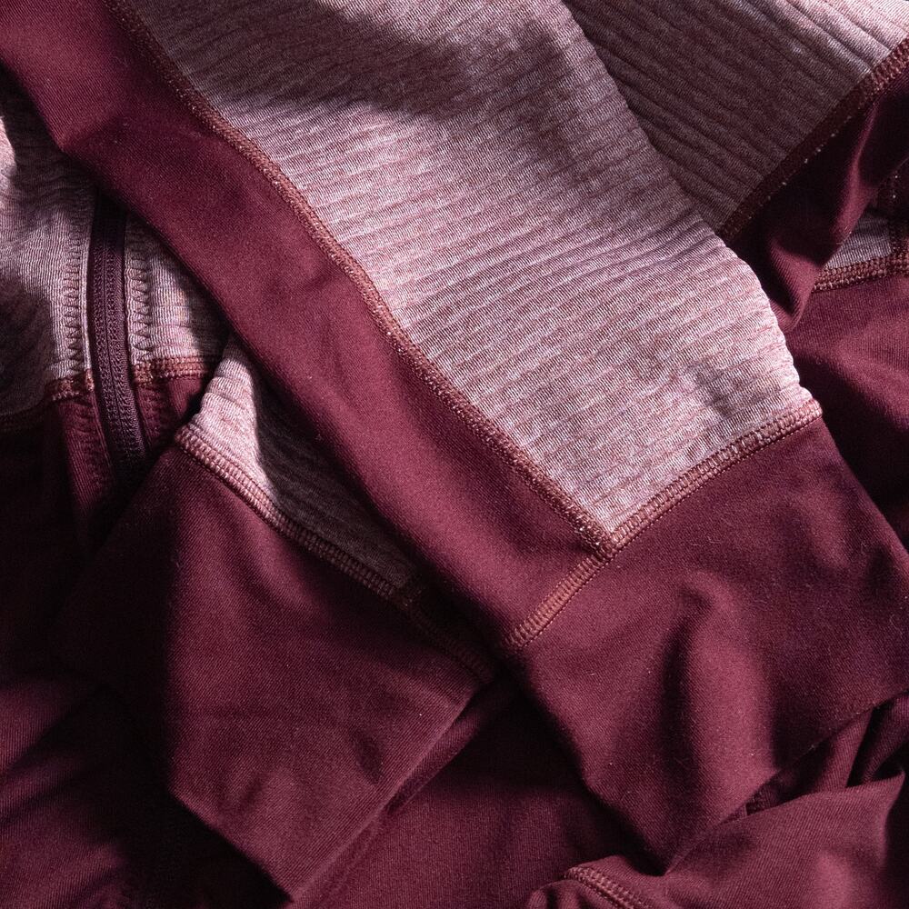 Adidas Colorblock Zip Jacket Burgundy Size L Retro Athleisure Sporty - Picture 6 of 7